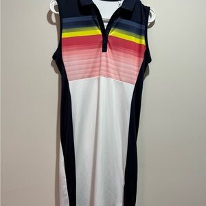Sleeveless Striped Callaway Polo Golf Dress